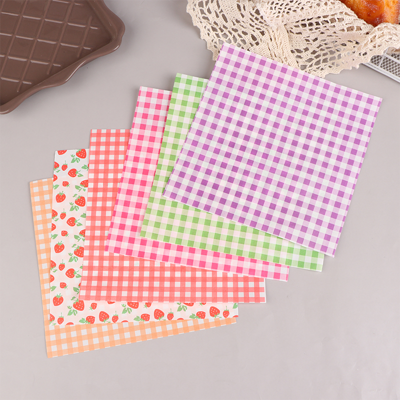 Kitchen Baking Sheets - 100Pcs 18cm Food Waxed Paper Oil-Proof