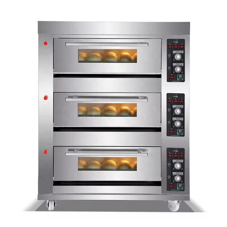 Commercial Kitchen Baking Equipment - 3 Deck 6 Trays Commercial Kitchen