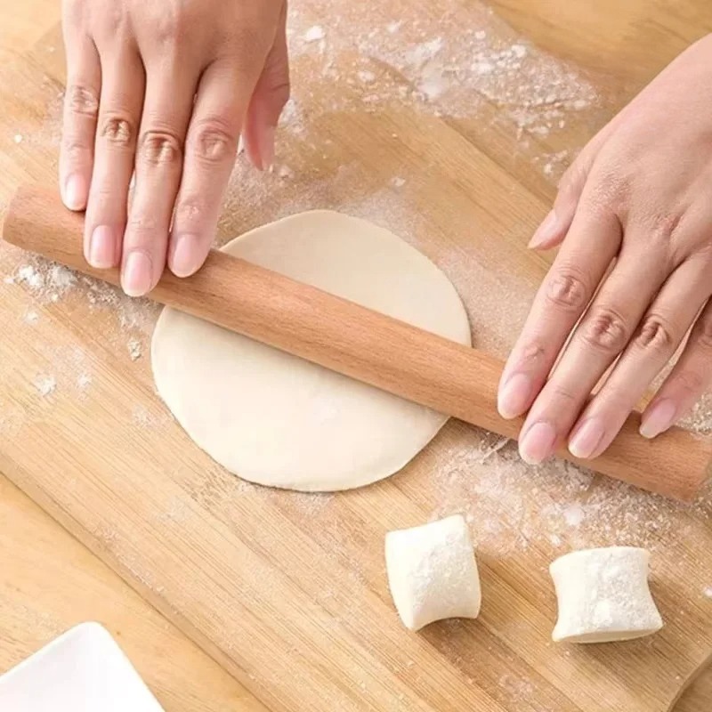 Kitchen Roller Baking - Solid Beech Wood Mini Rolling Pin,