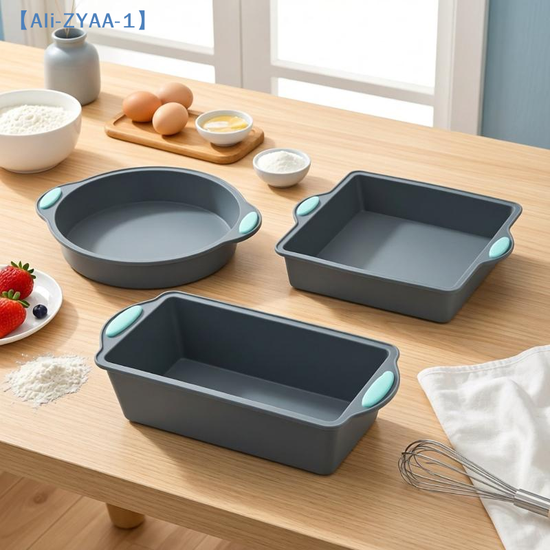 Kitchen Baking Tray Set - 1/3Pcs Kitchen Baking Tools Silicone Round
