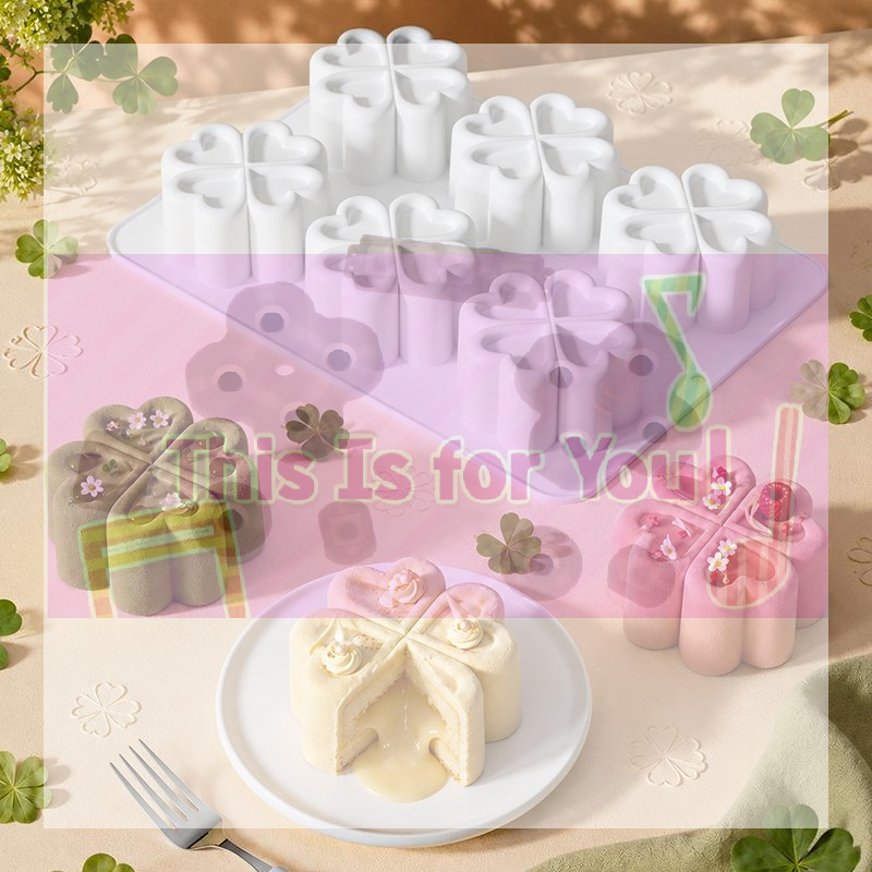 Kitchen Design For Baking - 【MA】Four-leaf Clover Design Silicone Chocolate Mold