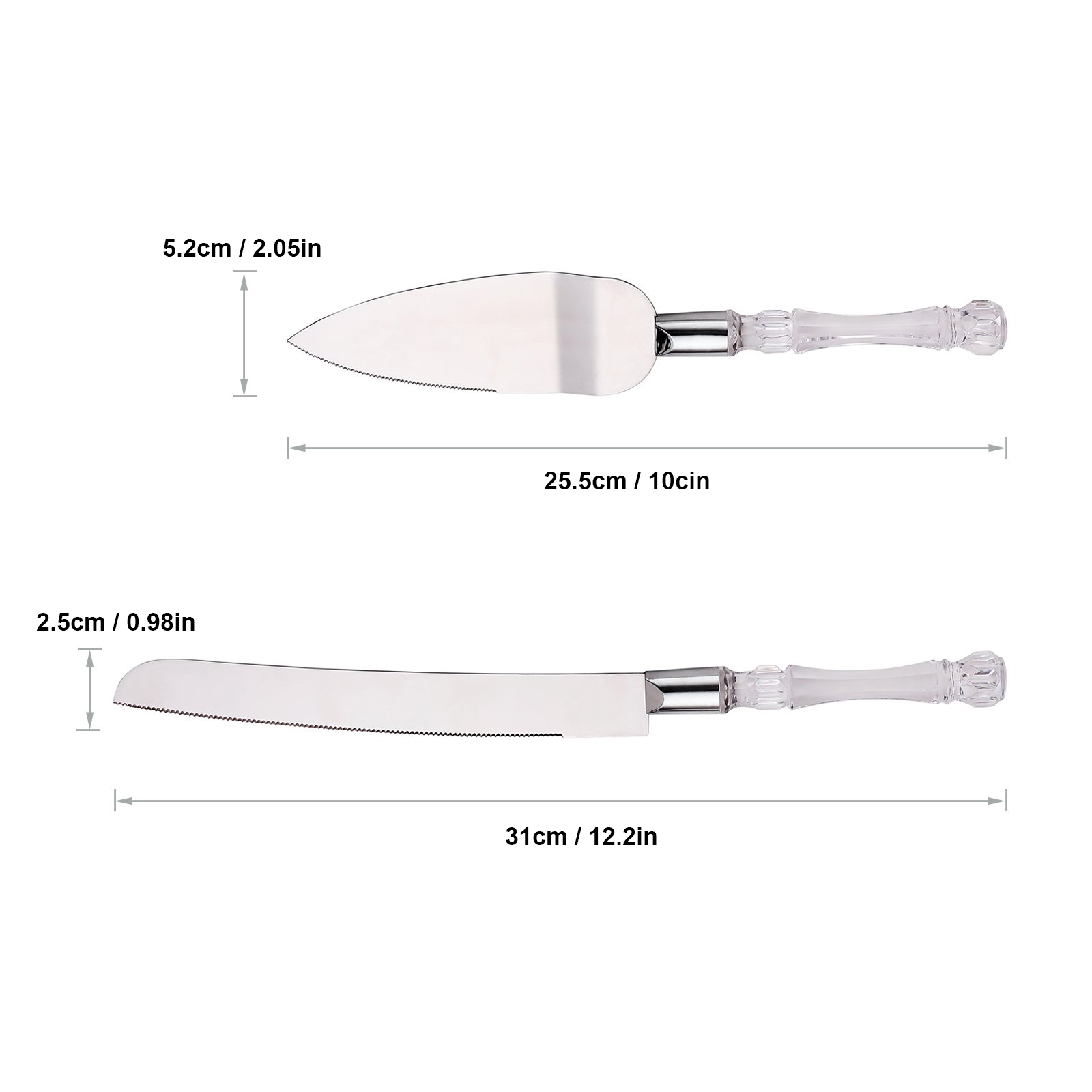 Cake Knife and Server Set Crys - Offset Spatula Set บทวิจารณ์และราคา
