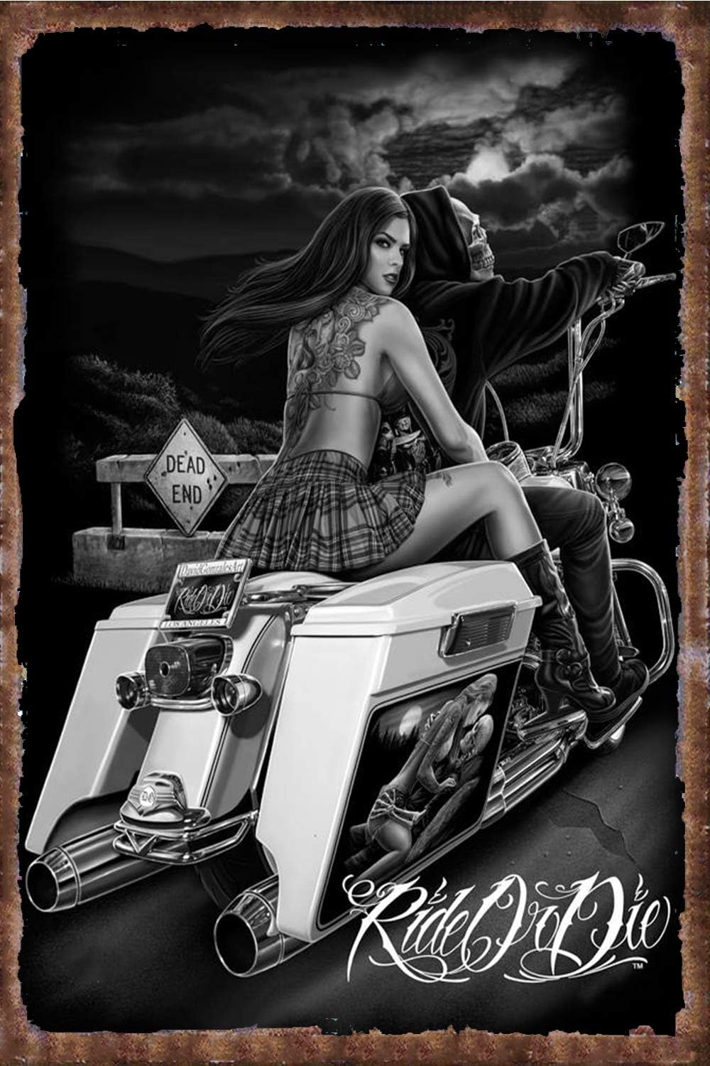 Vintage Metal Sign Ride or Die - Kitchen Up บทวิจารณ์และราคา