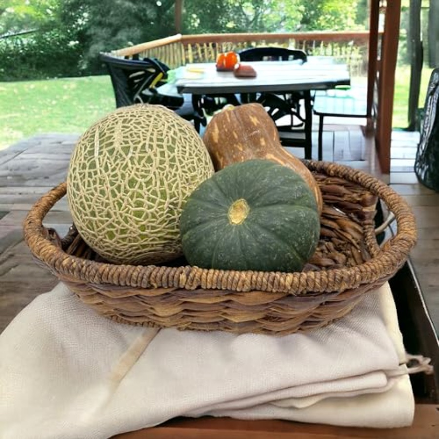 Handwoven Oval Wicker Baskets  - Kitchen Baking Decor บทวิจารณ์และราคา