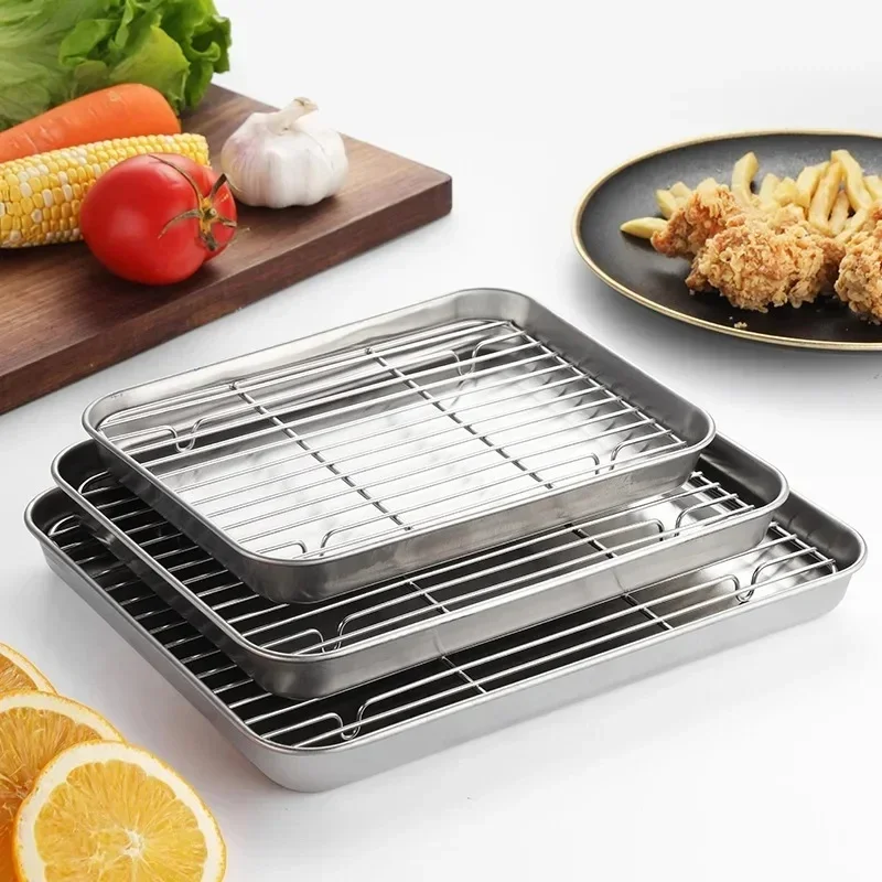 Stainless Steel Baking Pan Tra - Kitchen Baking Rack บทวิจารณ์และราคา