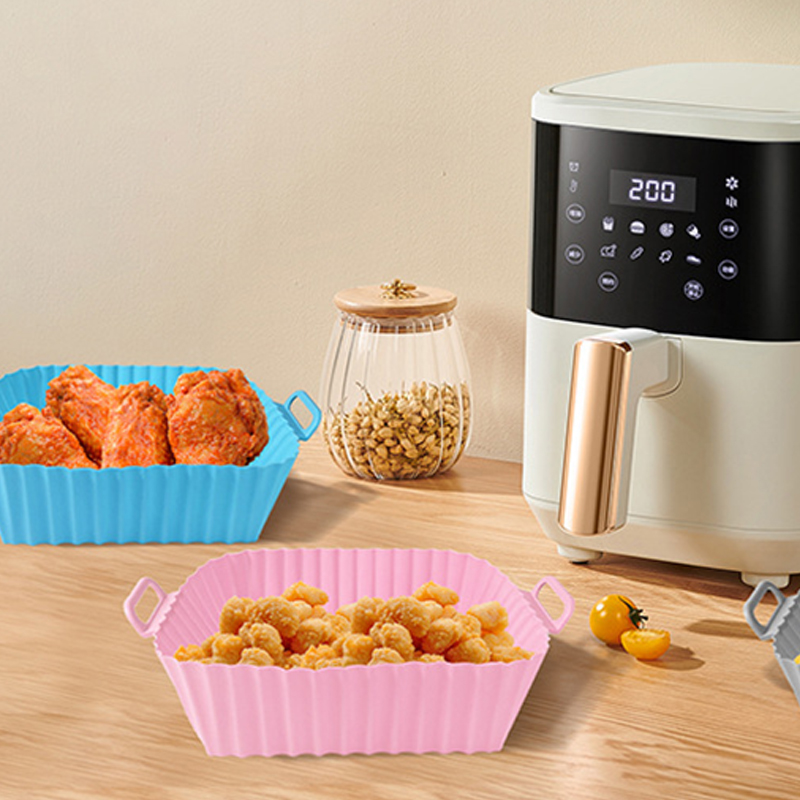 Air Fryer Silicone Liners Pot  - Kitchen Baking Trays บทวิจารณ์และราคา