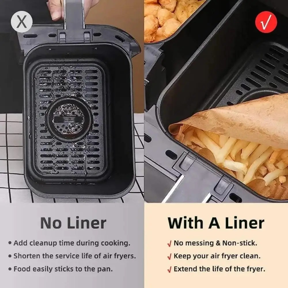 50/100pcs Disposable Air Fryer - Kitchen Baking Sheets บทวิจารณ์และราคา