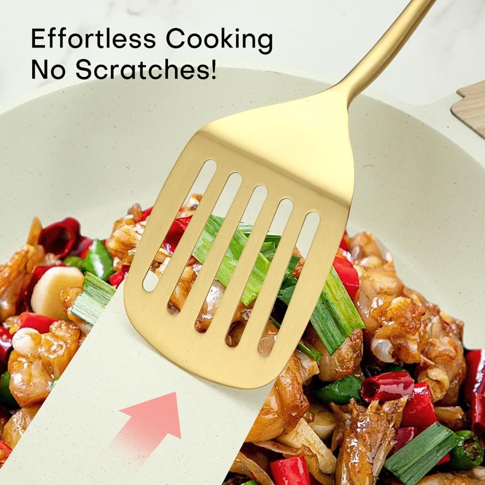 6pcs Stainless Steel Cooking S - Offset Spatula Set บทวิจารณ์และราคา