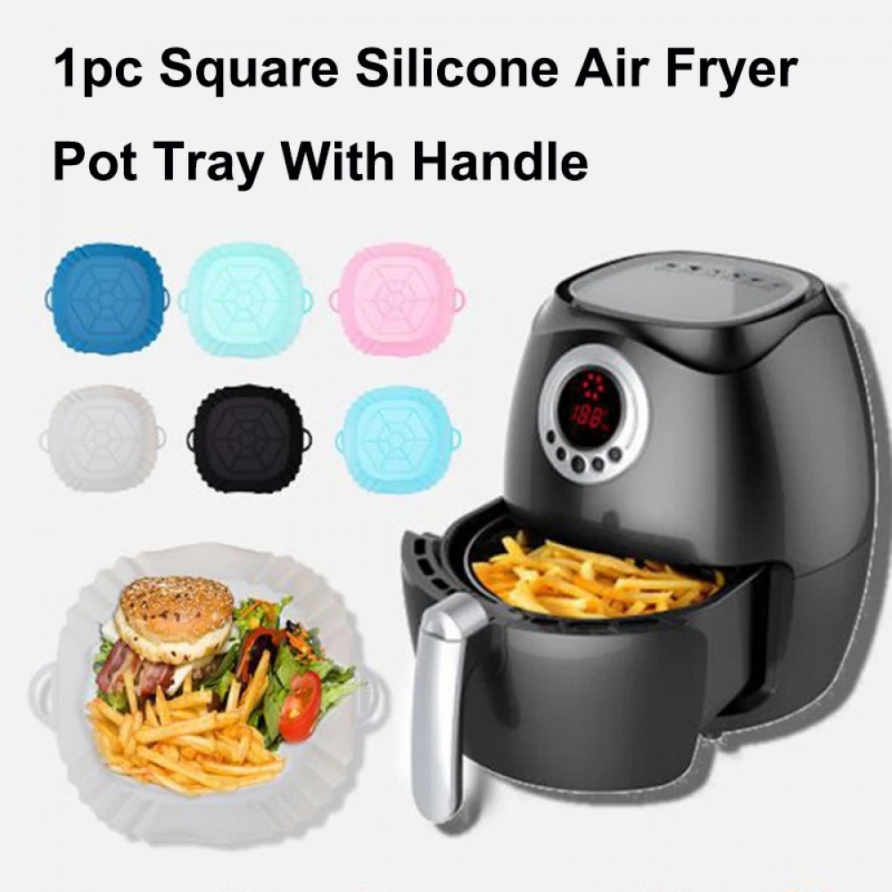1Pc Silicone Air Fryer Pot Tra - Kitchen Baking Trays บทวิจารณ์และราคา