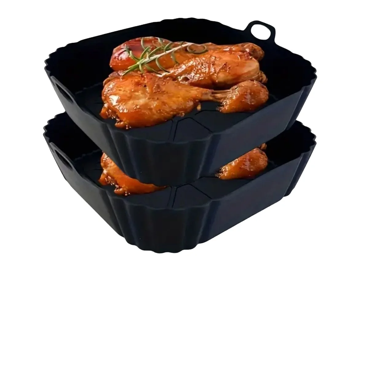 1Pc Silicone Air Fryer Pot Tra - Kitchen Baking Trays บทวิจารณ์และราคา