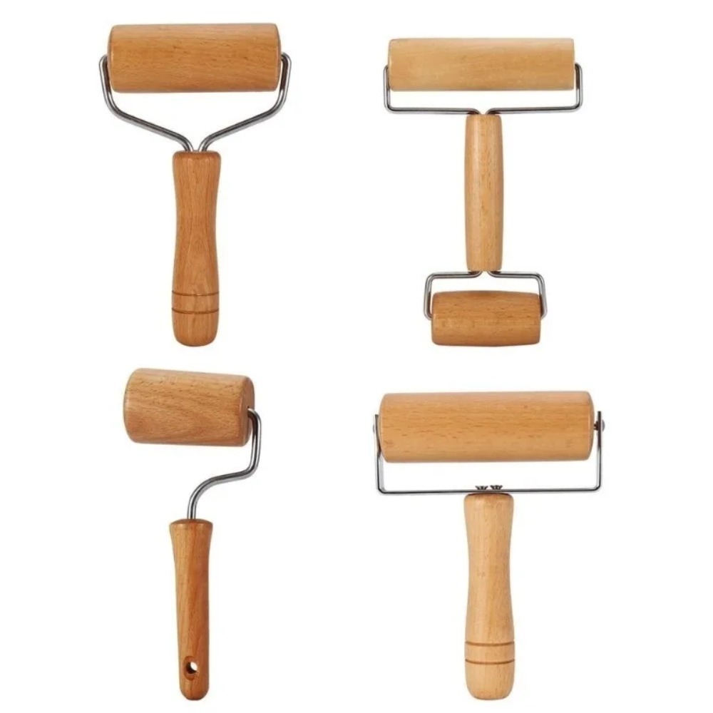 1Pc Wooden Rolling Pin Handhel - Kitchen Roller Baking บทวิจารณ์และราคา