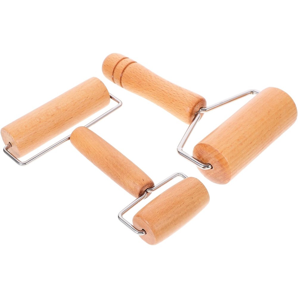 1Pc Wooden Rolling Pin Handhel - Kitchen Roller Baking บทวิจารณ์และราคา