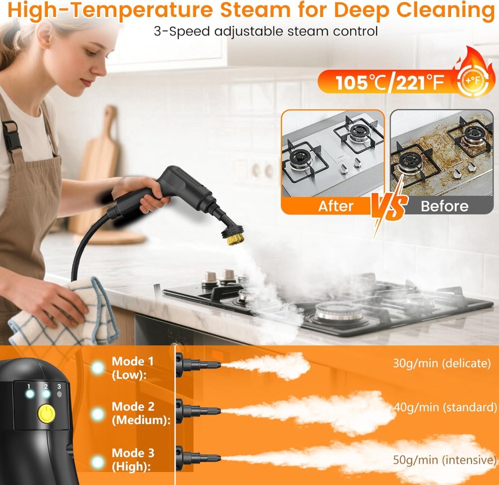 Pressurized Steam Cleaner, 3-L - Kitchen Up บทวิจารณ์และราคา