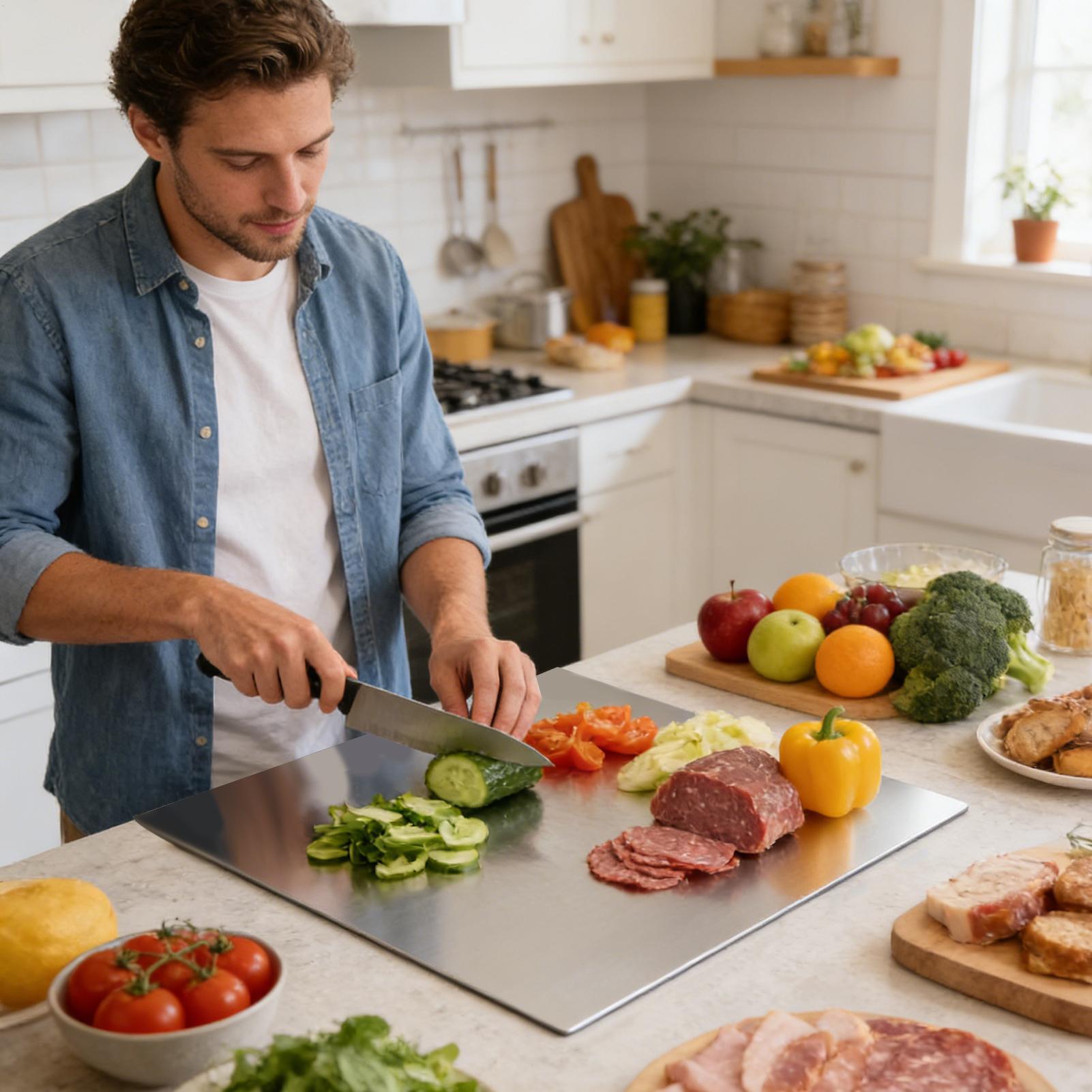 Stainless Steel Cutting Board  - Kitchen Tools For Baking บทวิจารณ์และราคา