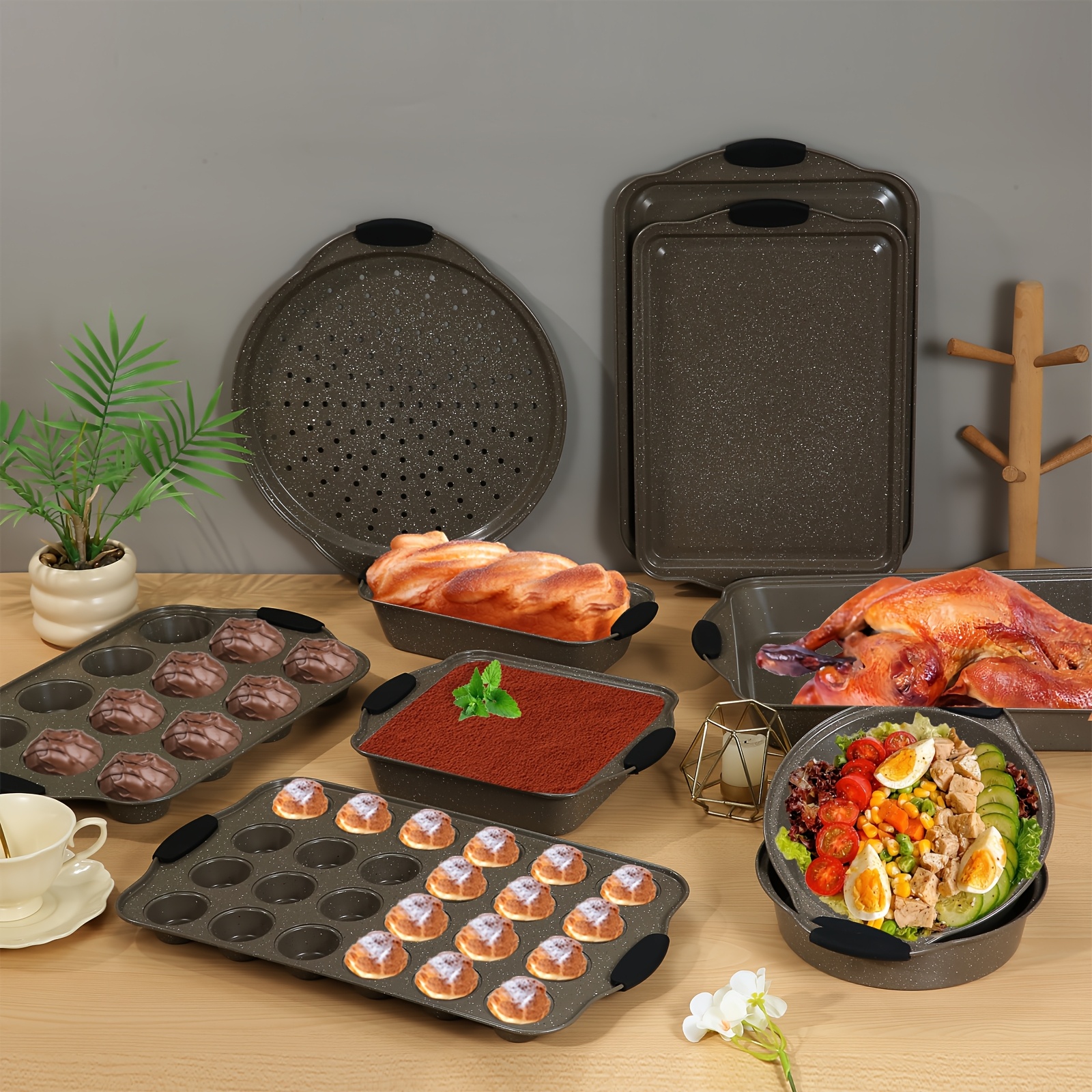 Bakeware11pcs Baking Tray Set  - Kitchen Baking Tray Set บทวิจารณ์และราคา