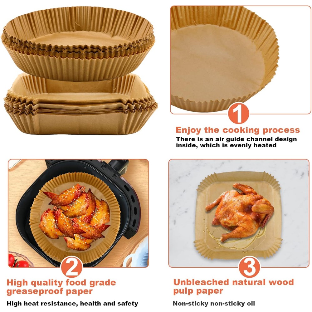 50/100pcs Air Fryer Disposable - Kitchen Baking Sheets บทวิจารณ์และราคา