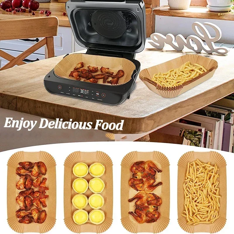 Disposable Air Fryer Paper Non - Kitchen Baking Sheets บทวิจารณ์และราคา
