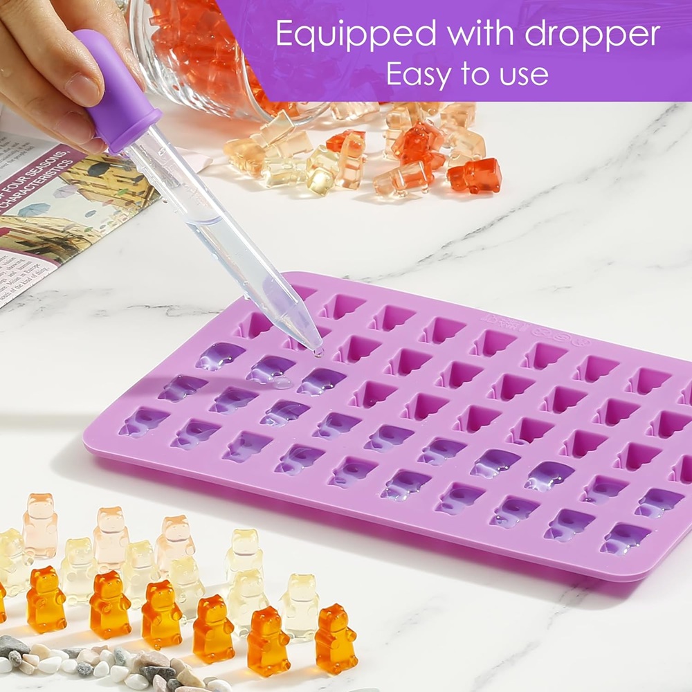 6Pcs Candy Silicone Moulds wit - Kitchen Baking Tray Set บทวิจารณ์และราคา