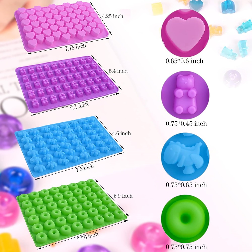 6Pcs Candy Silicone Moulds wit - Kitchen Baking Tray Set บทวิจารณ์และราคา