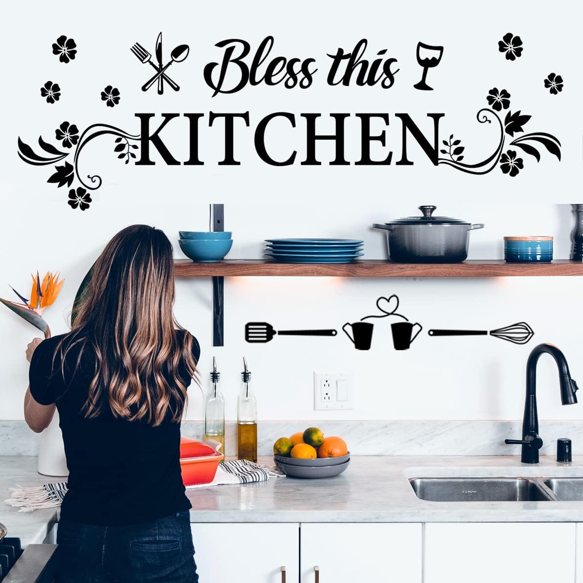 Bless This Kitchen Wall Decal  - Kitchen Baking Decor บทวิจารณ์และราคา