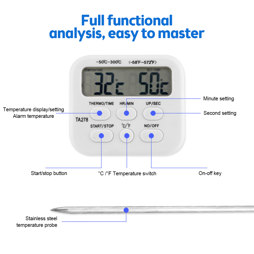 TA278 Digital Kitchen Thermome - Kitchen With Baking Station บทวิจารณ์และราคา