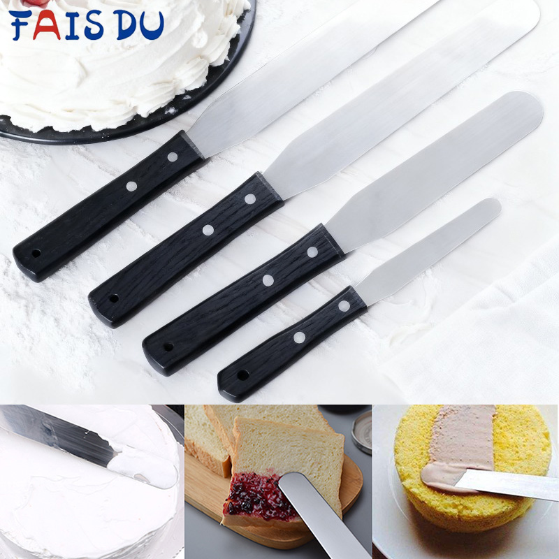 4PCS Straight&Offset Cake Icin - Offset Spatula Set บทวิจารณ์และราคา