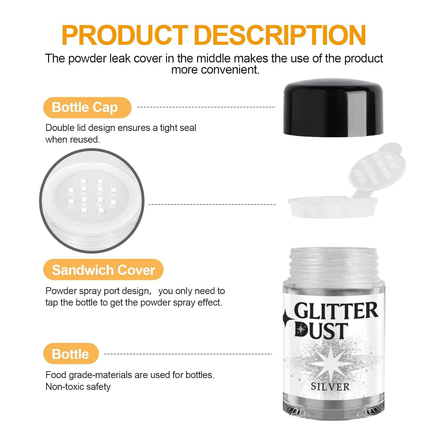 Glitter- Luster Dust Metallic  - Kitchen Tools For Baking บทวิจารณ์และราคา
