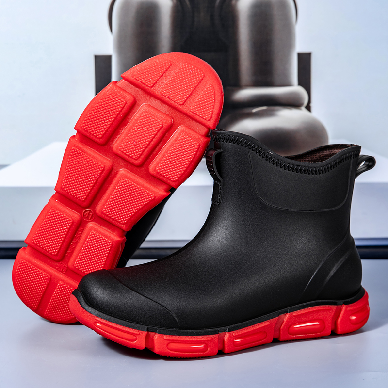 Fashion Men's Short Rain Boots - Kitchen Up บทวิจารณ์และราคา