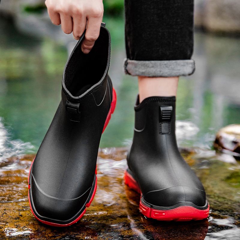 Fashion Men's Short Rain Boots - Kitchen Up บทวิจารณ์และราคา