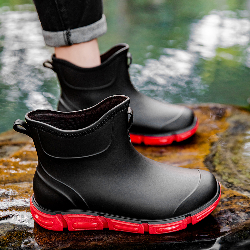 Fashion Men's Short Rain Boots - Kitchen Up บทวิจารณ์และราคา