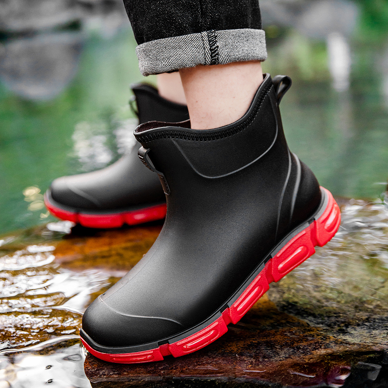 Fashion Men's Short Rain Boots - Kitchen Up บทวิจารณ์และราคา