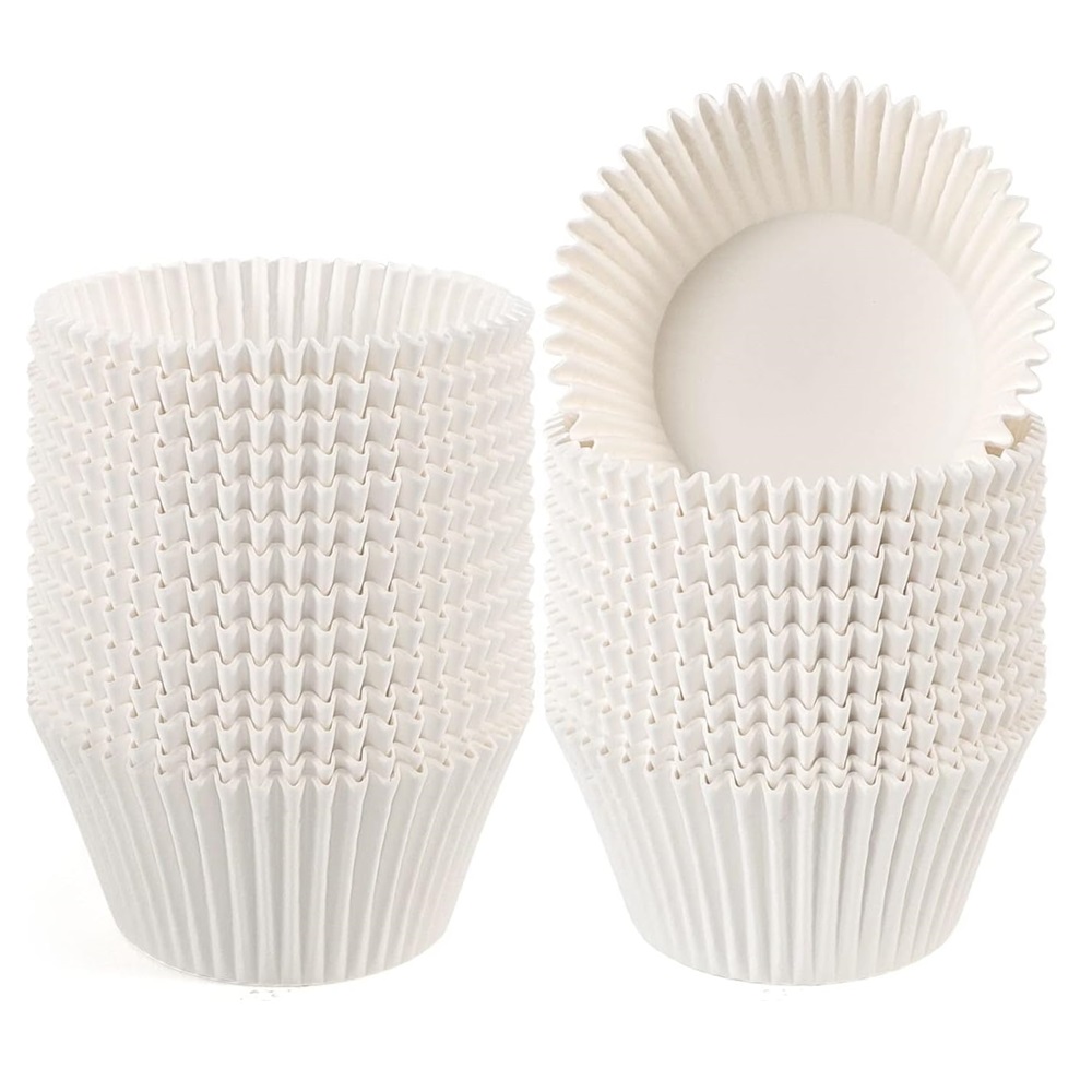 200pcsWhite Cupcake Liners Non - Kitchen Baking Sheets บทวิจารณ์และราคา