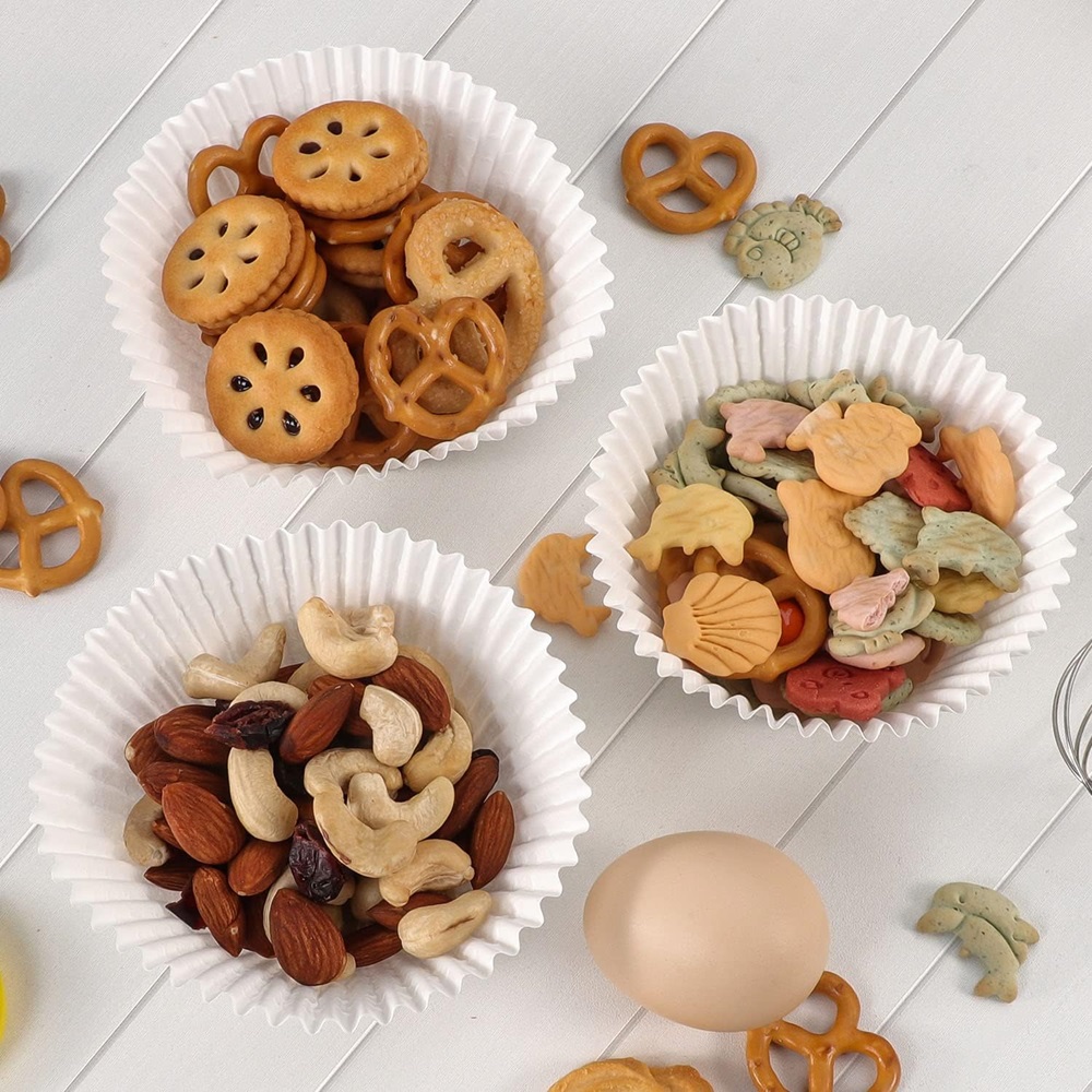 200pcsWhite Cupcake Liners Non - Kitchen Baking Sheets บทวิจารณ์และราคา