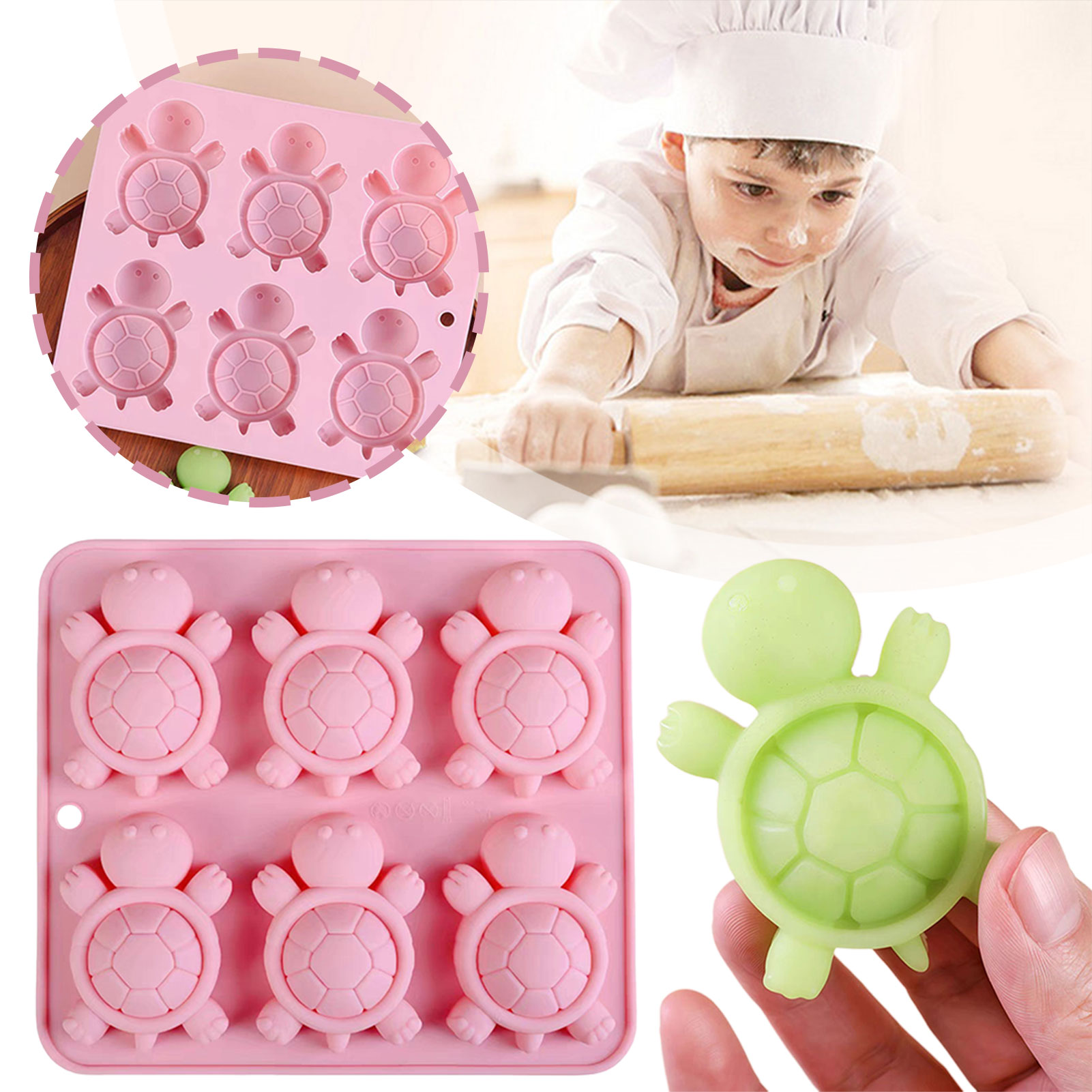 Turtles Ice Tray 3D Tortoises  - Kitchen Baking Trays บทวิจารณ์และราคา