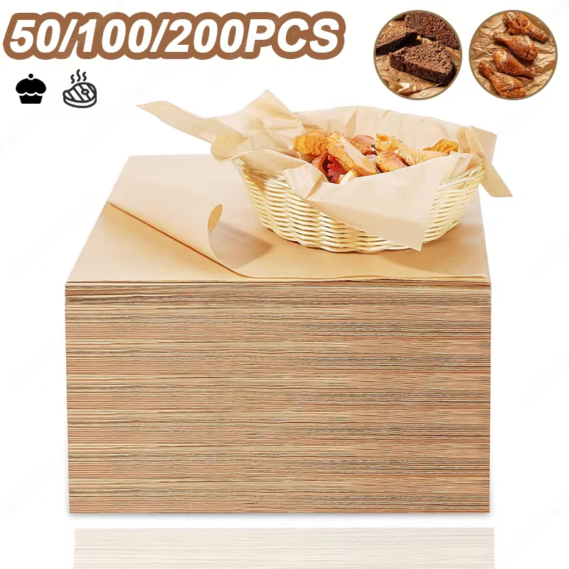50/100/200PCS Baking Paper Par - Kitchen Baking Sheets บทวิจารณ์และราคา