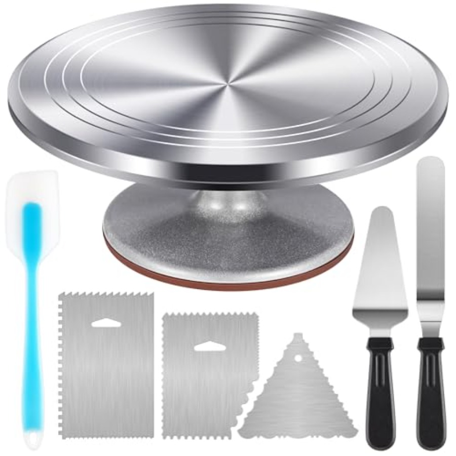 Aluminium Cake Turntable Set B - Offset Spatula Set บทวิจารณ์และราคา