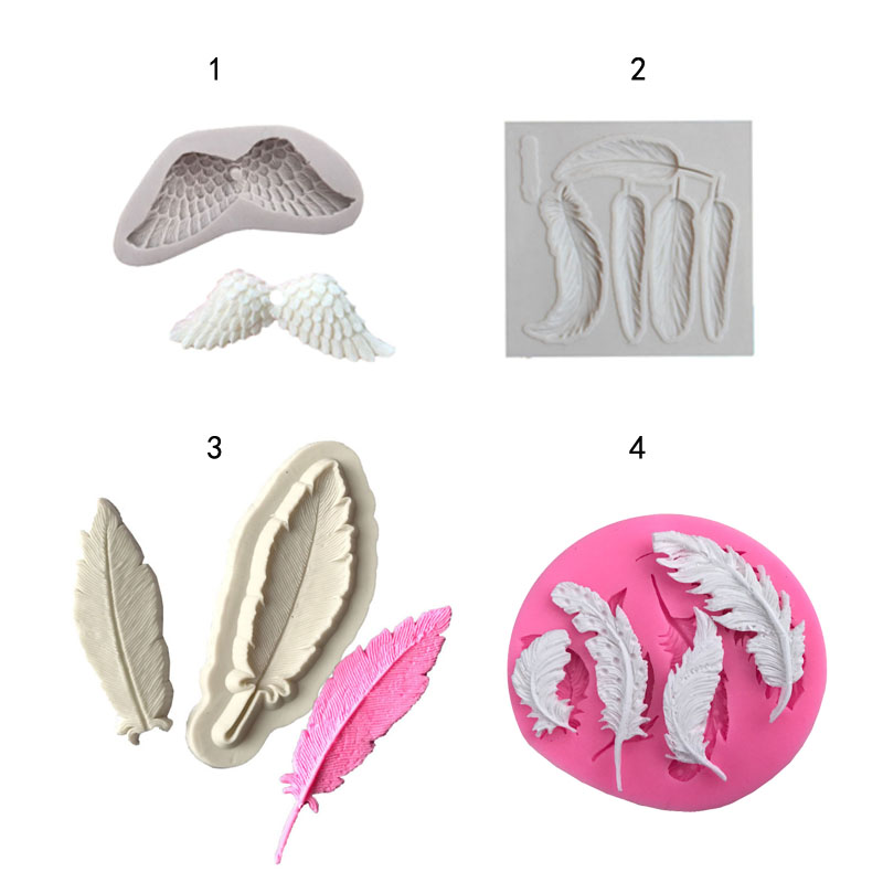 Leaves feather&wings shape 3D  - Kitchen Baking Gadgets บทวิจารณ์และราคา