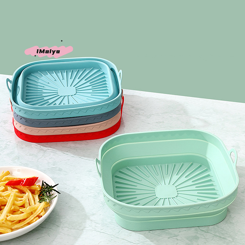 Square Foldable Air Fryer Sili - Kitchen Baking Trays บทวิจารณ์และราคา