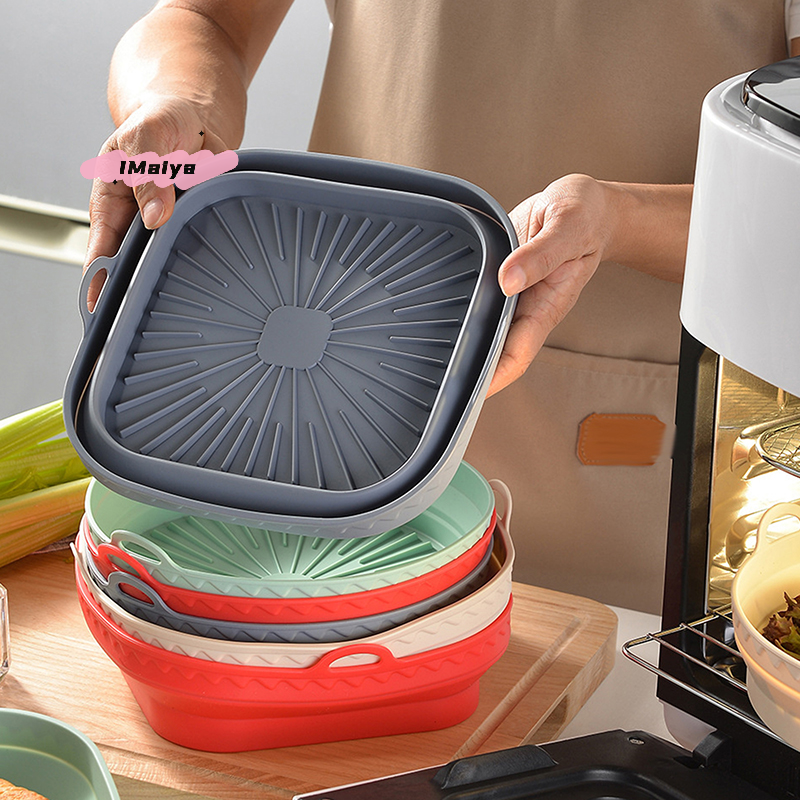 Square Foldable Air Fryer Sili - Kitchen Baking Trays บทวิจารณ์และราคา