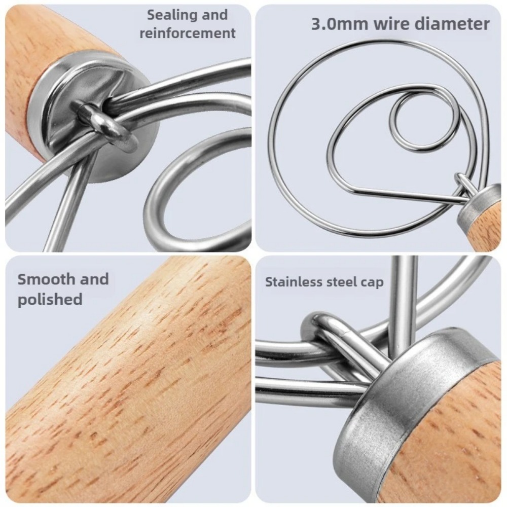 1/10PCS Dual Loop Dough Mixing - Kitchen Baking Blender บทวิจารณ์และราคา