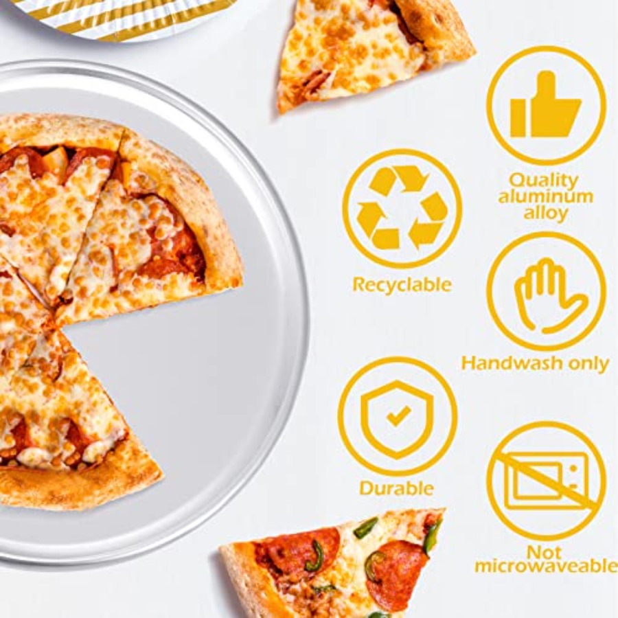 Pcs Pizza Pan Bulk Restaurant  - Kitchen Baking Tray Set บทวิจารณ์และราคา