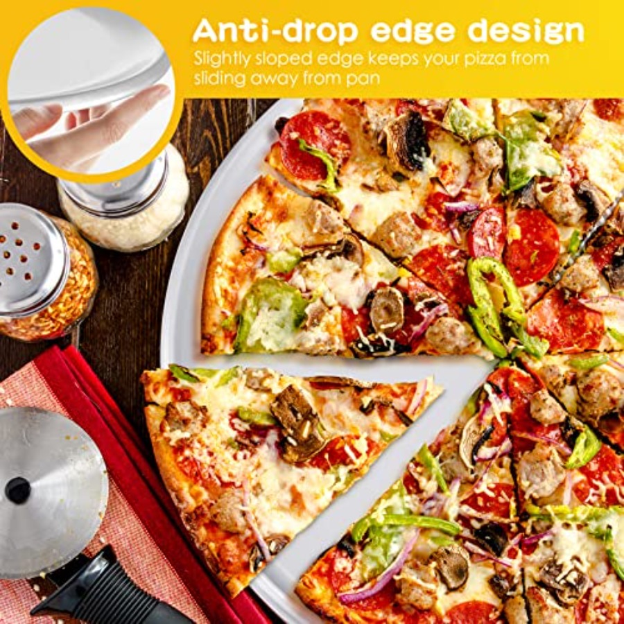 Pcs Pizza Pan Bulk Restaurant  - Kitchen Baking Tray Set บทวิจารณ์และราคา