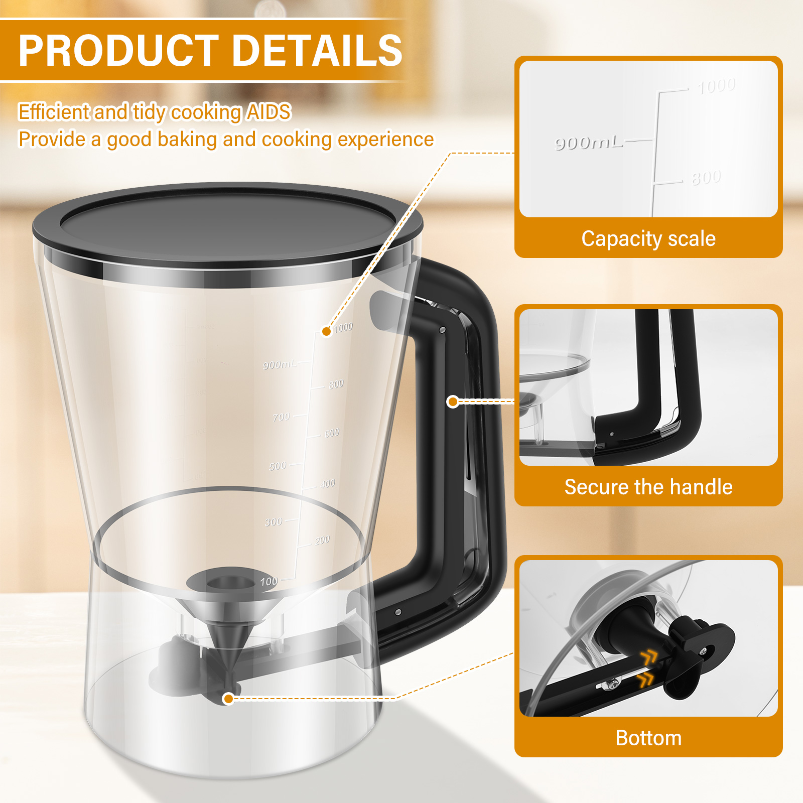 900/1000ml Pancake Batter Disp - Kitchen Baking Blender บทวิจารณ์และราคา