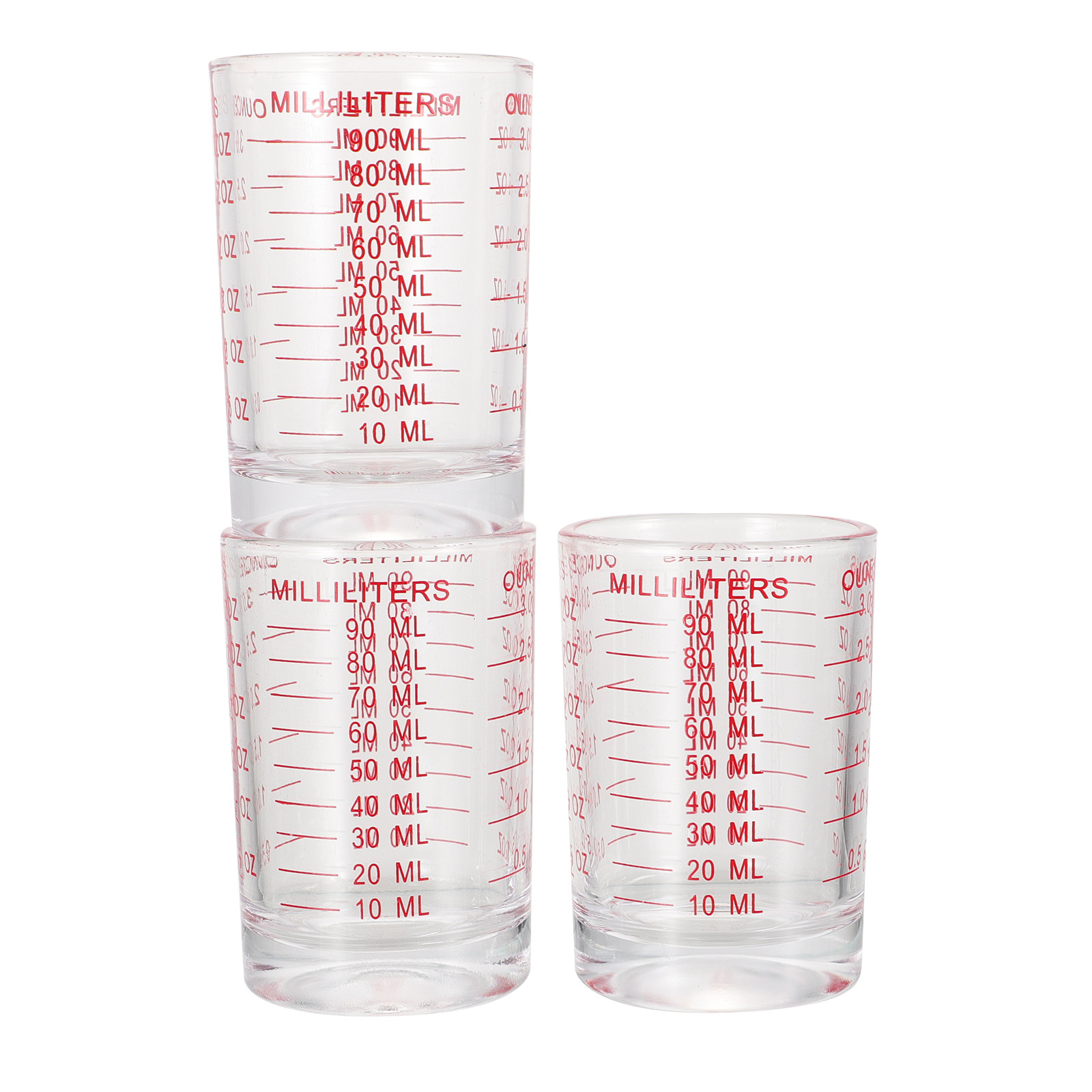 3Pcs Reusable Glass Measuring  - Kitchen Tools For Baking บทวิจารณ์และราคา