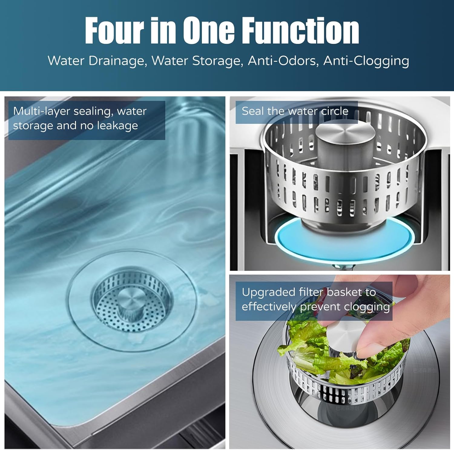 Kitchen Sink Drain Strainer, 4 - Kitchen Up บทวิจารณ์และราคา