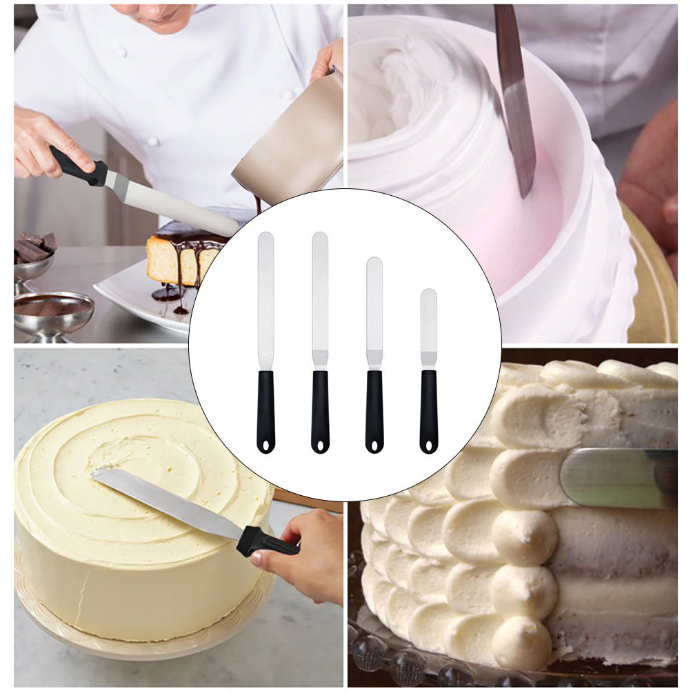 4Pcs Icing Spatula Set Plastic - Kitchen Baking Decor บทวิจารณ์และราคา