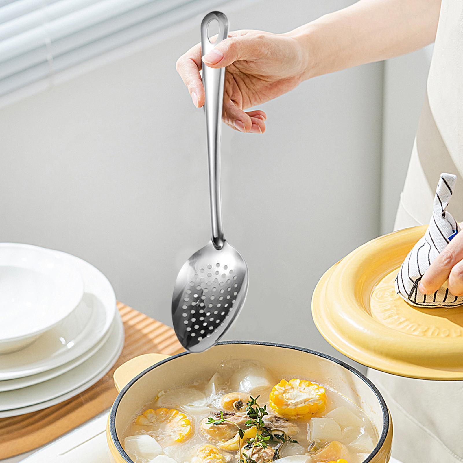 New Metal Slotted Spoon Stainl - Offset Spatula Set บทวิจารณ์และราคา