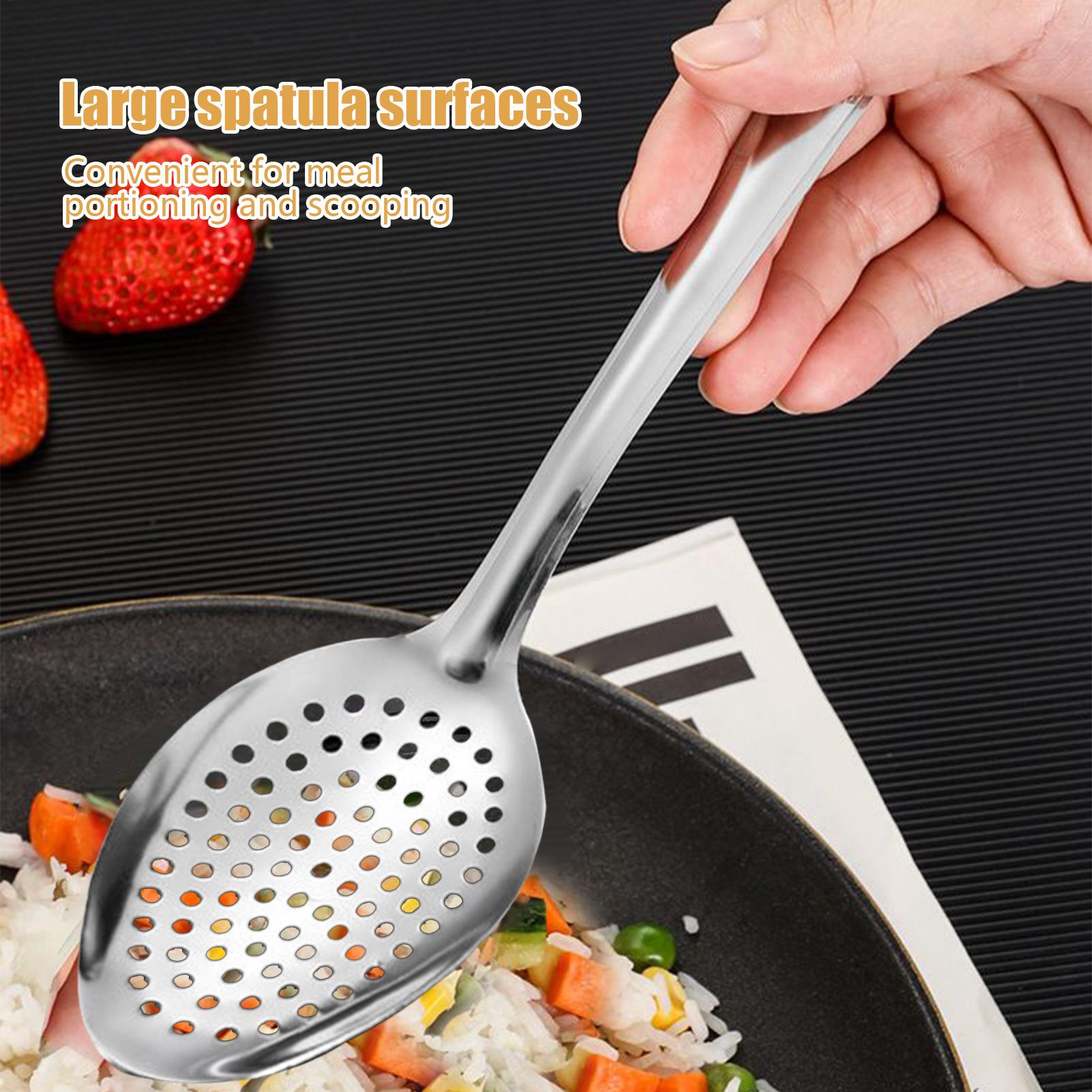 New Metal Slotted Spoon Stainl - Offset Spatula Set บทวิจารณ์และราคา