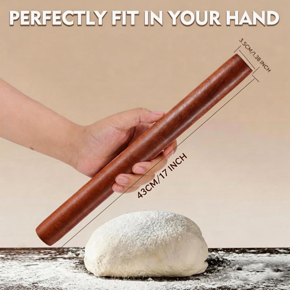 17-inch Wood Rolling Pin, Non- - Kitchen Roller Baking บทวิจารณ์และราคา