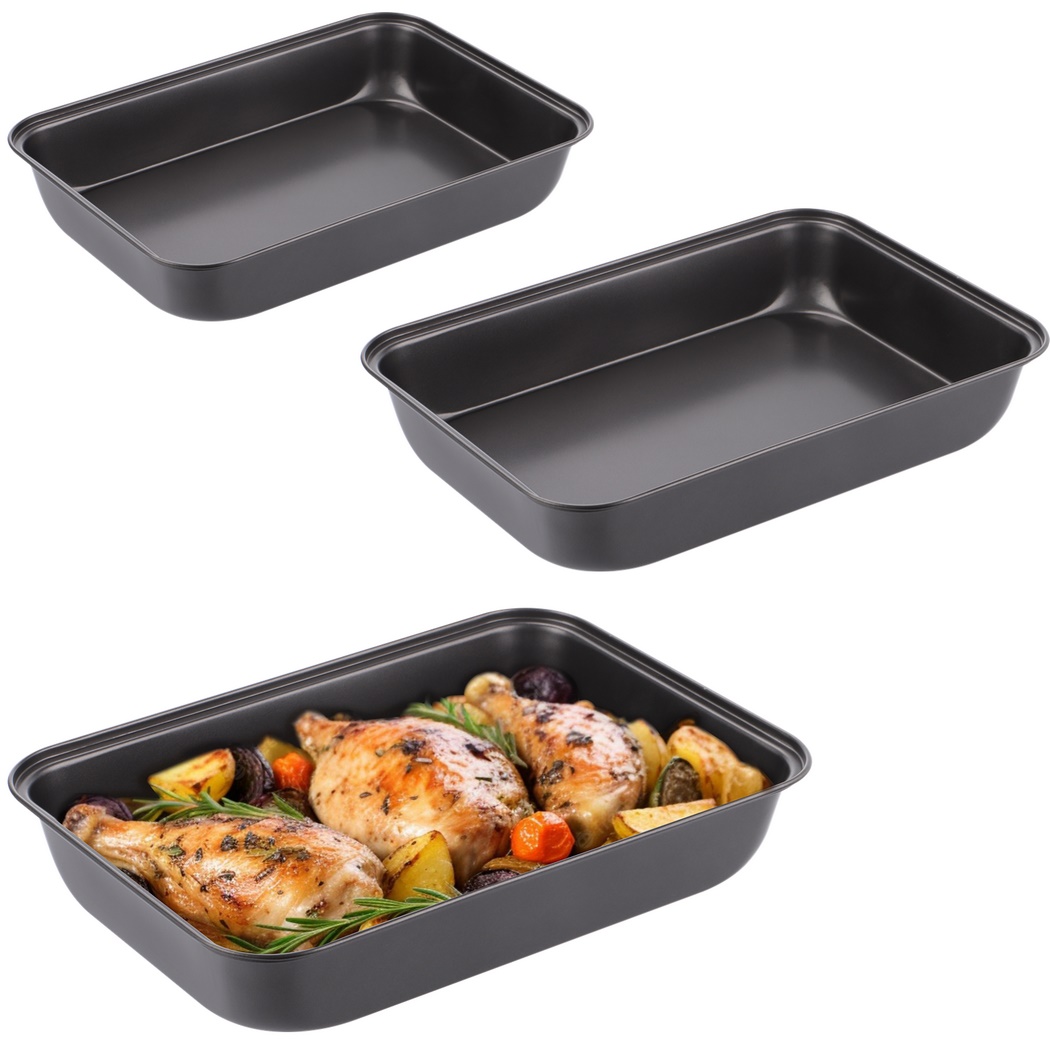 3-Sized 3Pcs/Set Non-Stick Ove - Kitchen Baking Tray Set บทวิจารณ์และราคา
